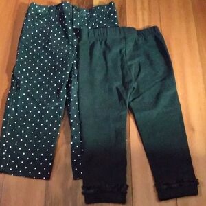 NWOT Toddler Girls 18 Months Black Leggings & Corduroy Pants, Lot of 2